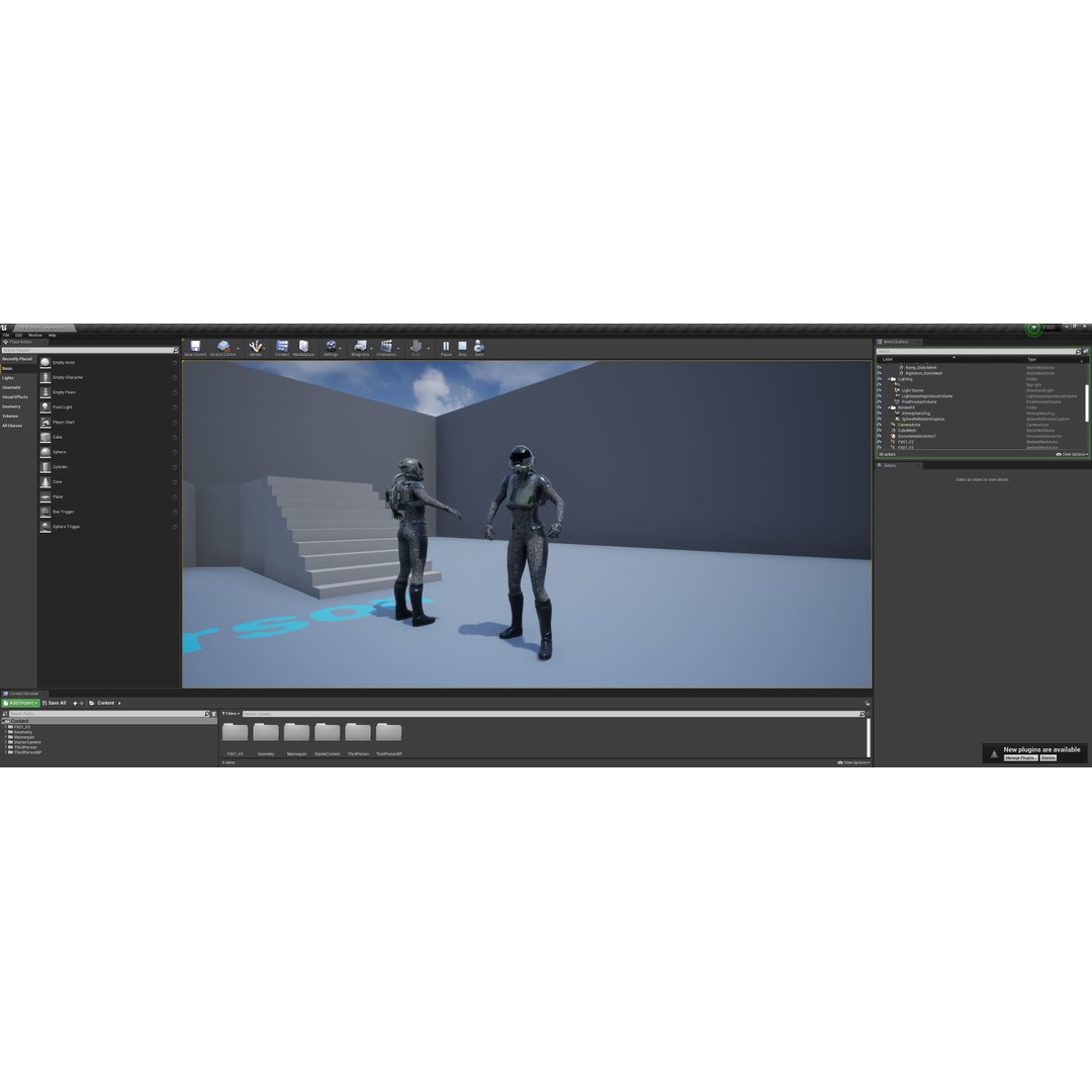 FX01 Female Sci-Fi Suit 3D Model – Low Poly Rigged Character, FBX - View 79