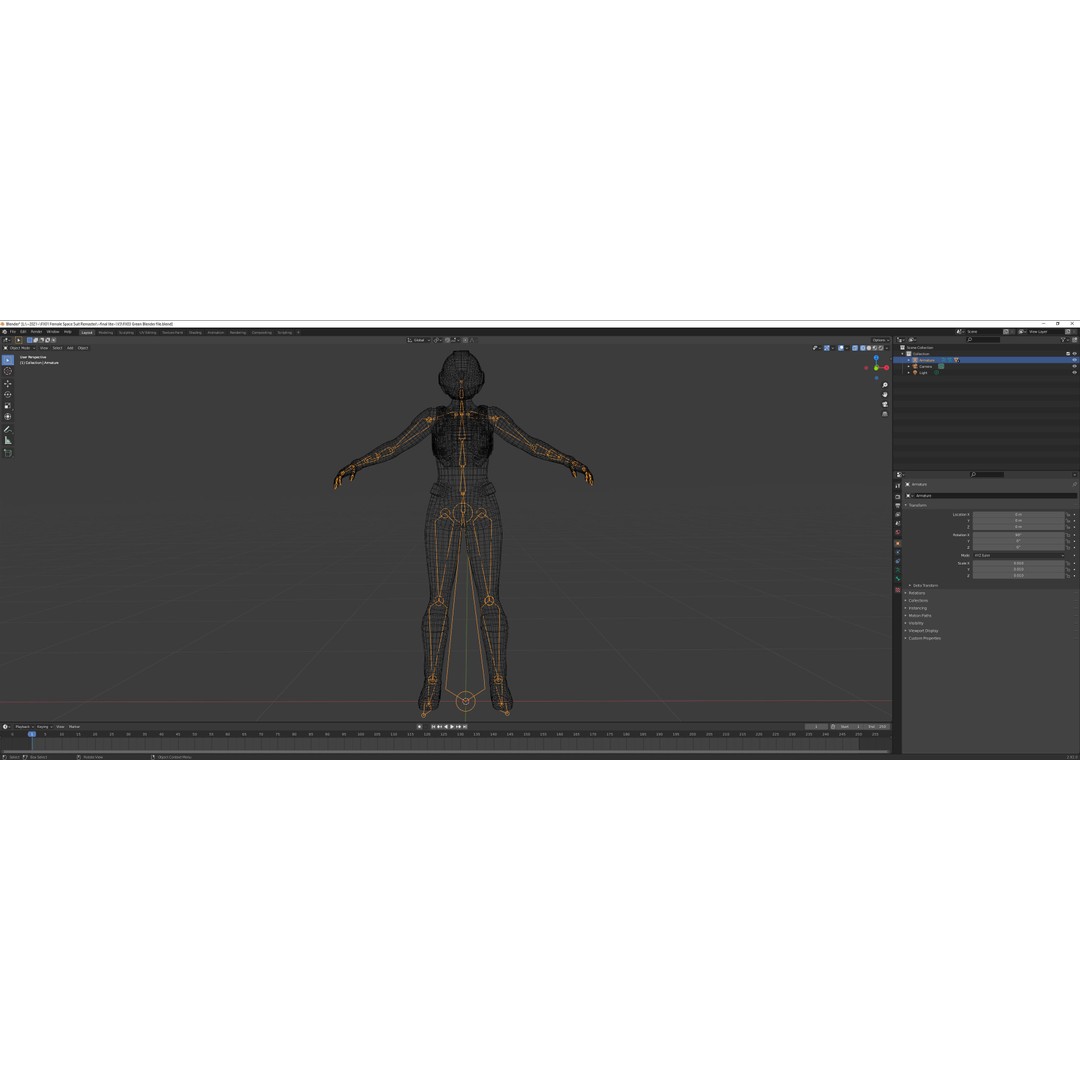 FX01 Female Sci-Fi Suit 3D Model – Low Poly Rigged Character, FBX - View 81