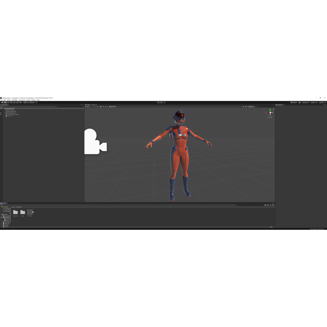 FX01 Female Sci-Fi Suit 3D Model – Low Poly Rigged Character, FBX - View 83