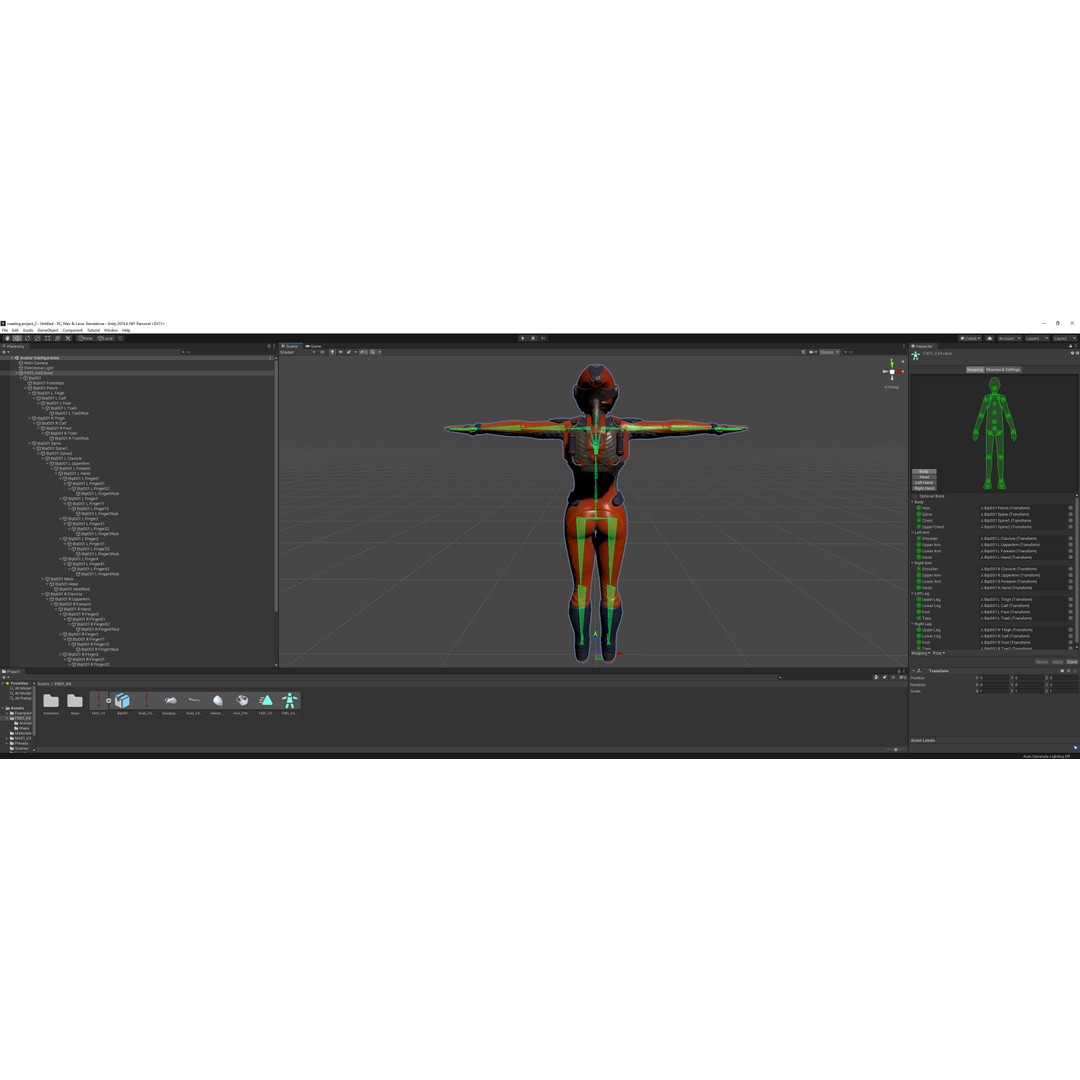 FX01 Female Sci-Fi Suit 3D Model – Low Poly Rigged Character, FBX - View 84