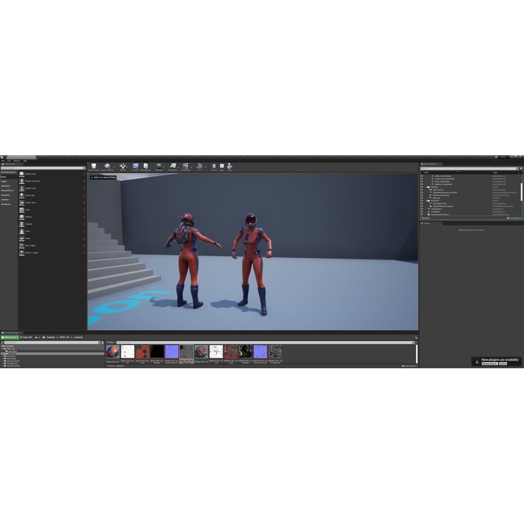 FX01 Female Sci-Fi Suit 3D Model – Low Poly Rigged Character, FBX - View 87