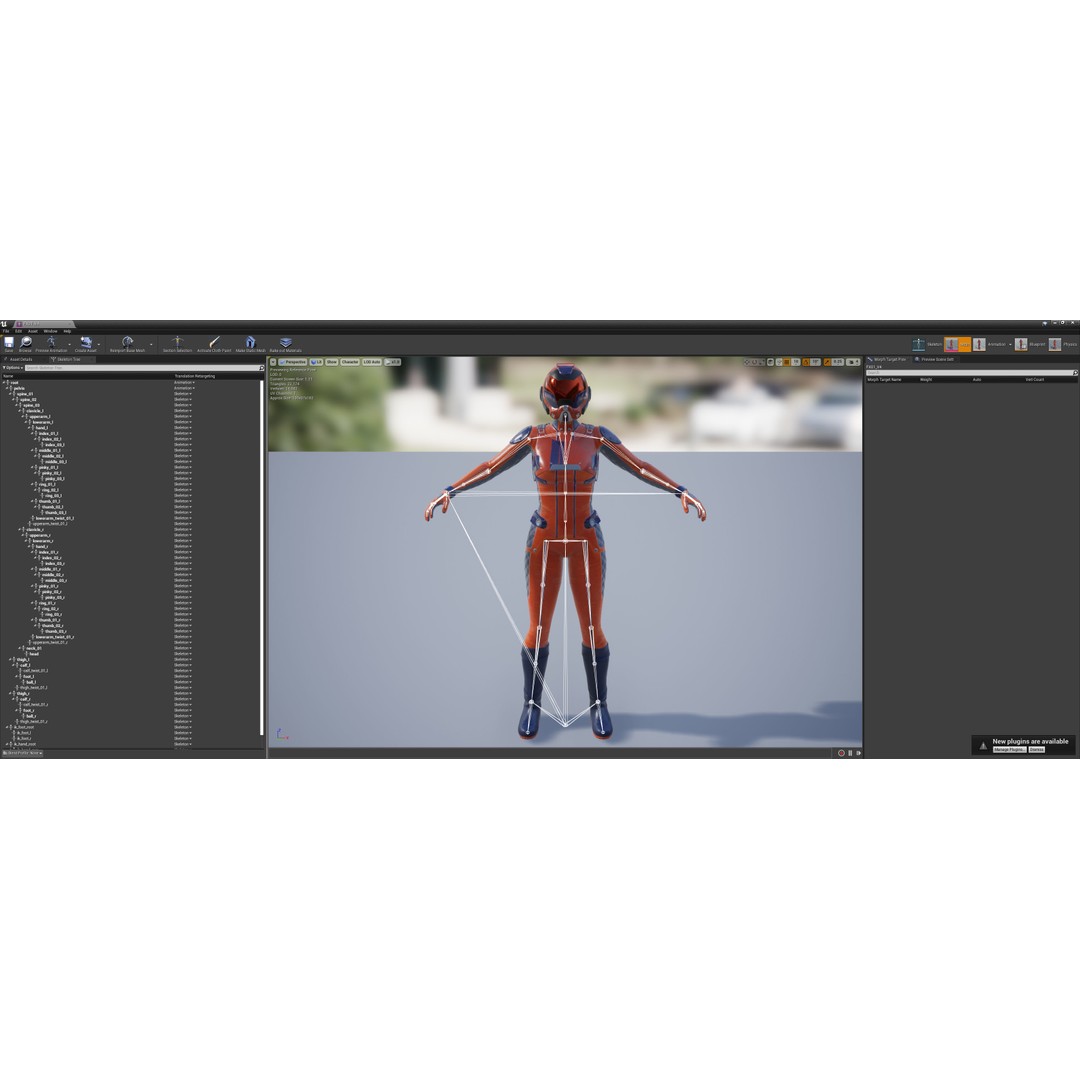 FX01 Female Sci-Fi Suit 3D Model – Low Poly Rigged Character, FBX - View 88