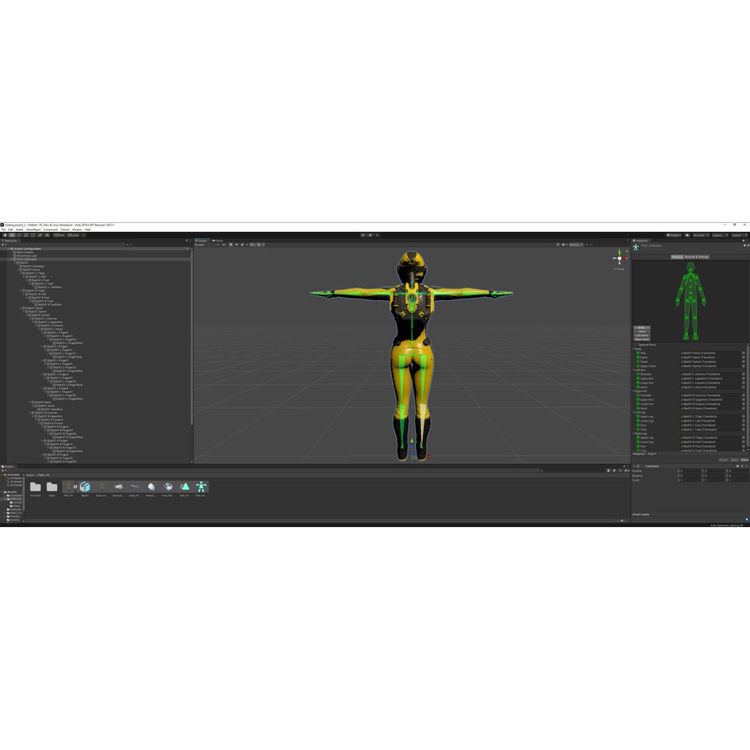 FX01 Female Sci-Fi Suit 3D Model – Low Poly Rigged Character, FBX - View 89