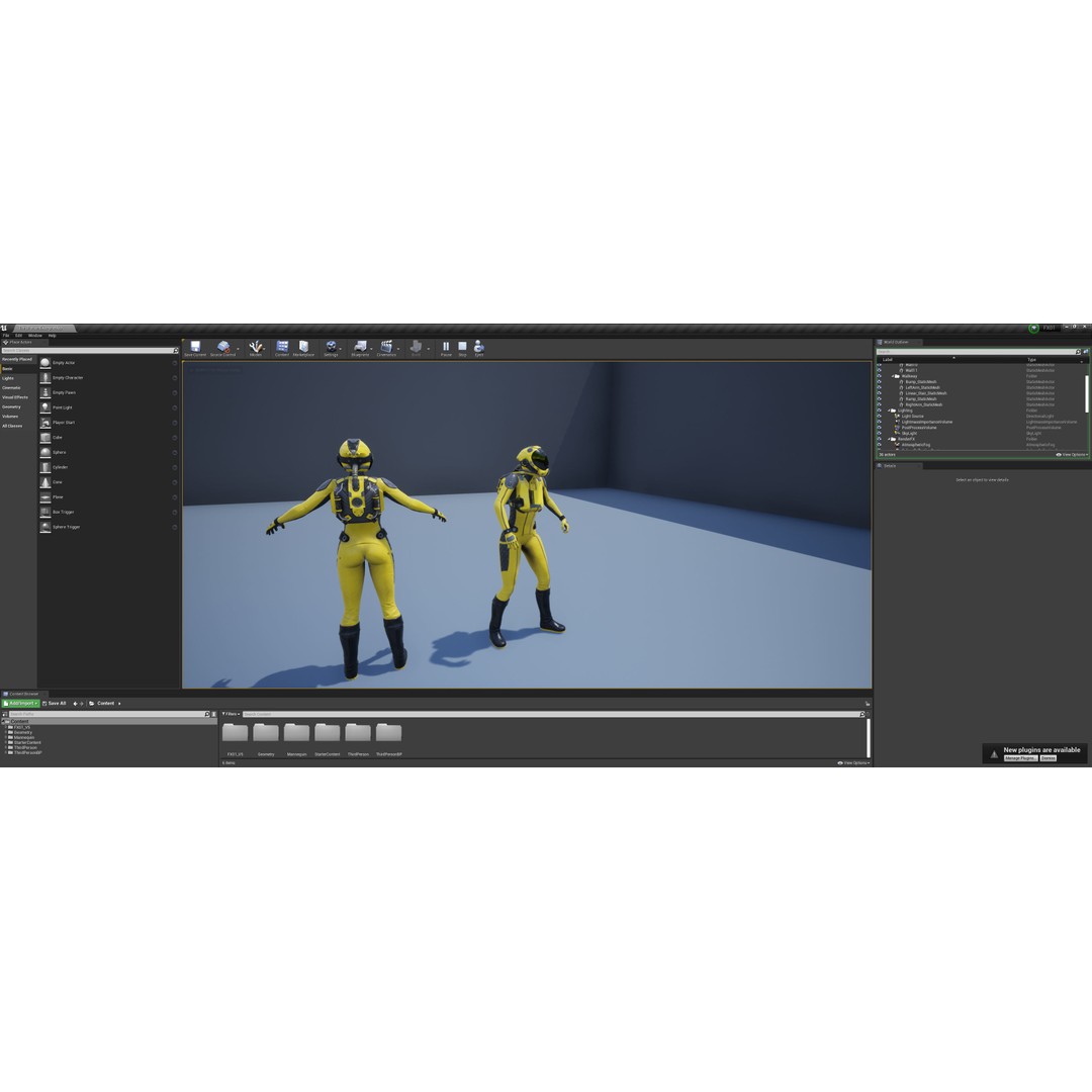 FX01 Female Sci-Fi Suit 3D Model – Low Poly Rigged Character, FBX - View 91