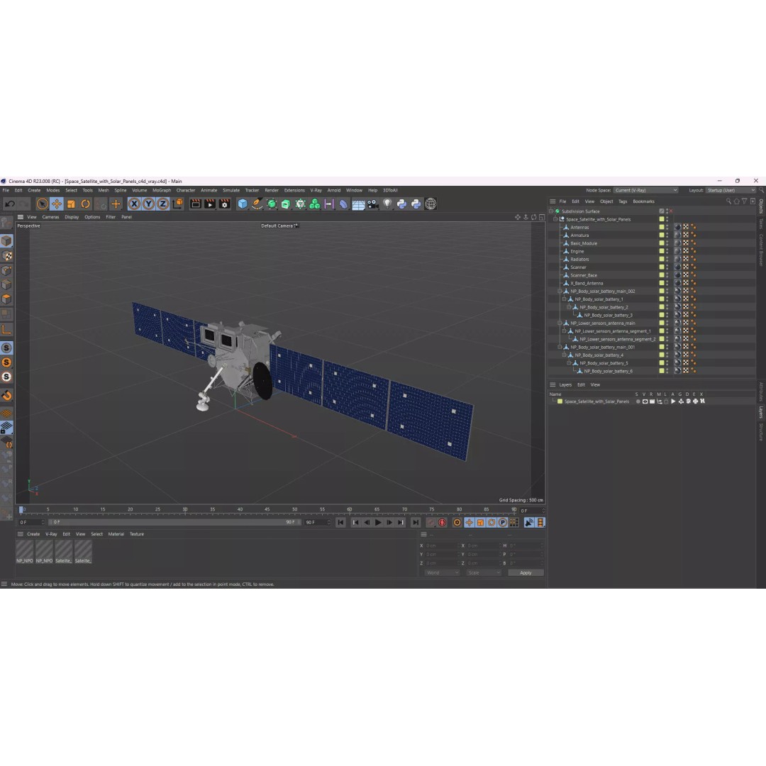 Space Satellite 3D Model – High Poly PBR Asset for Exploration