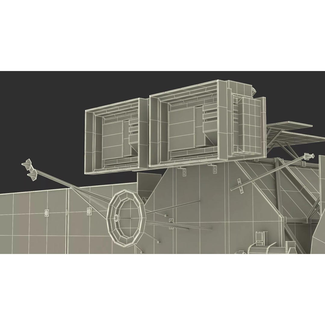 Space Satellite 3D Model – High Poly PBR Asset for Exploration - View 23