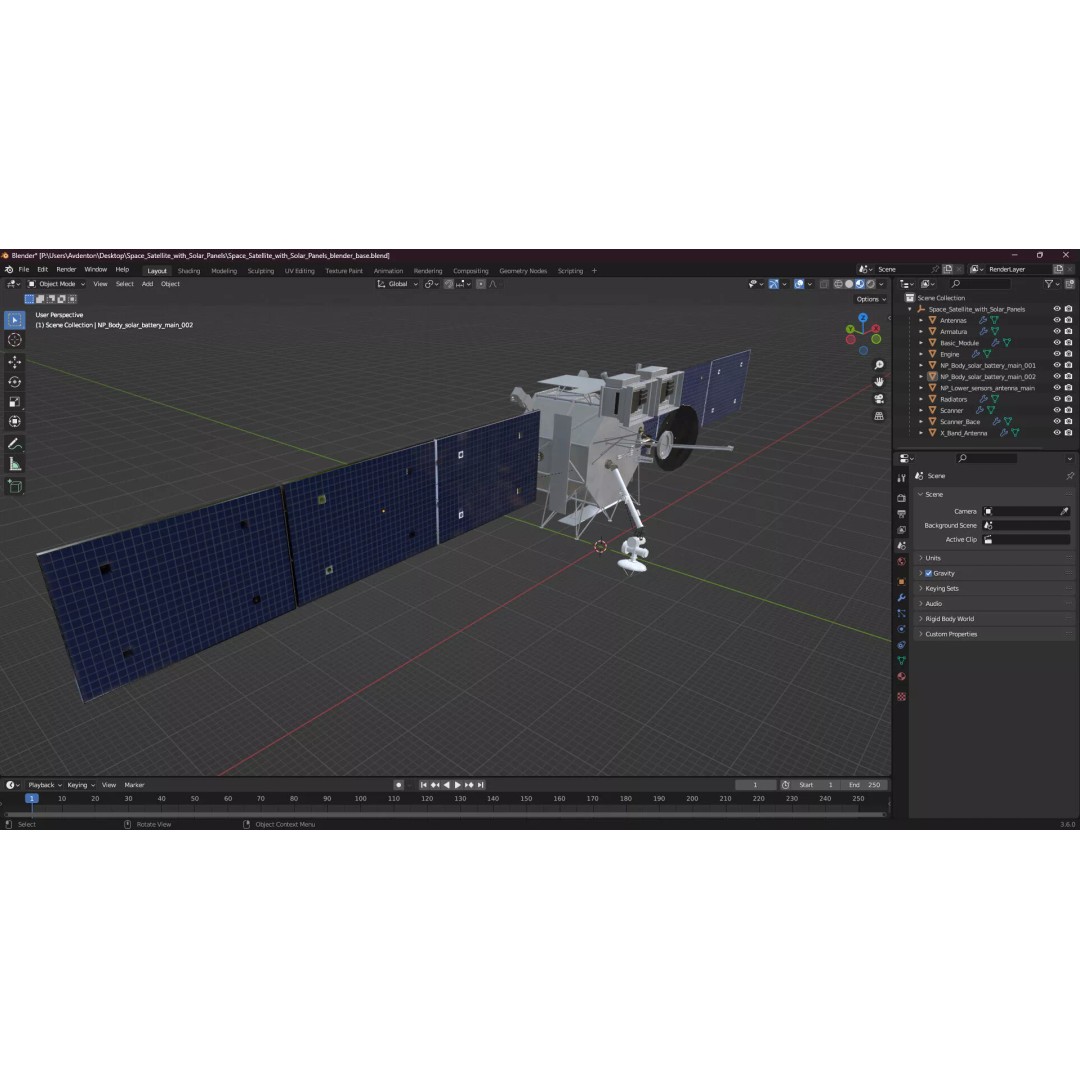 Space Satellite 3D Model – High Poly PBR Asset for Exploration - View 25