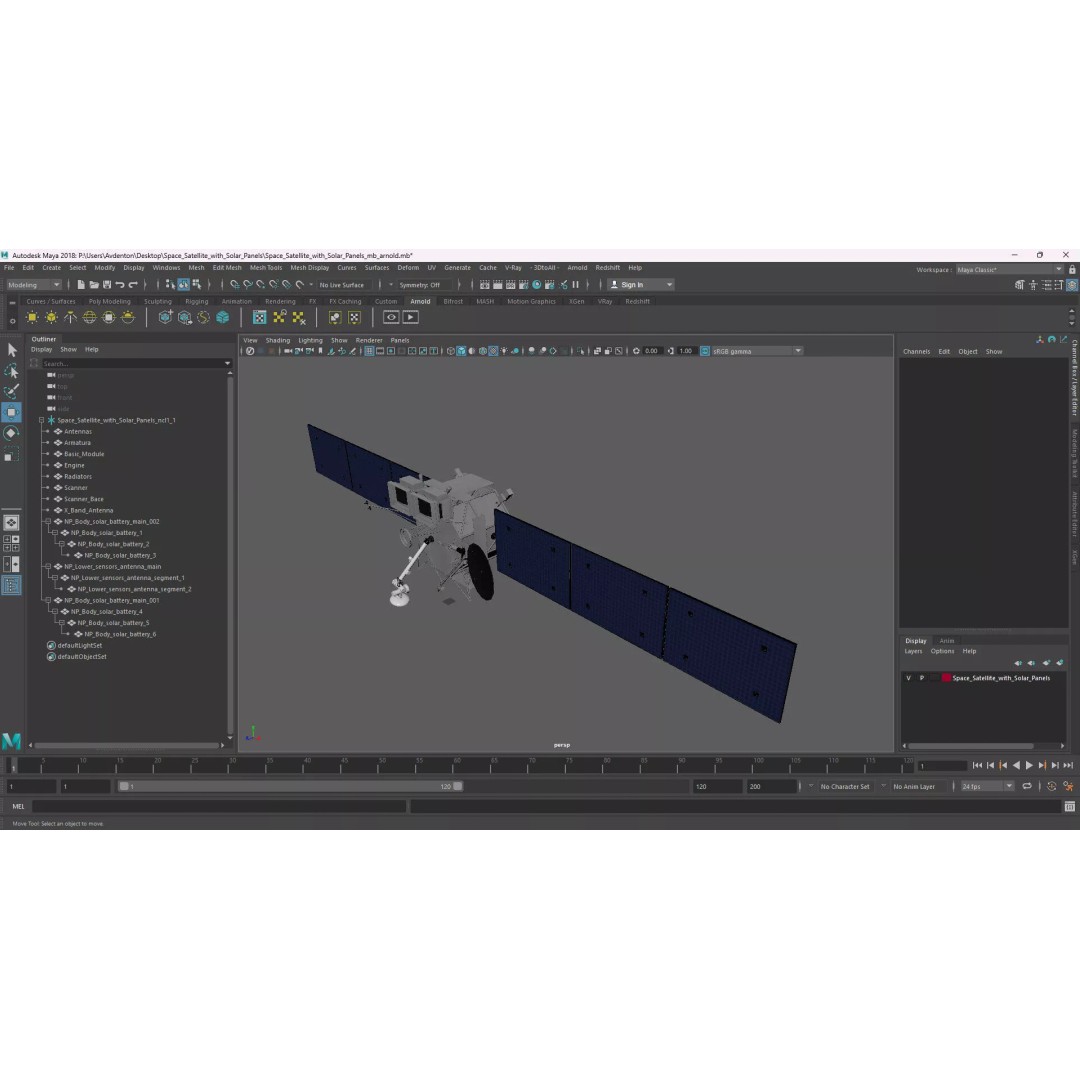 Space Satellite 3D Model – High Poly PBR Asset for Exploration - View 26