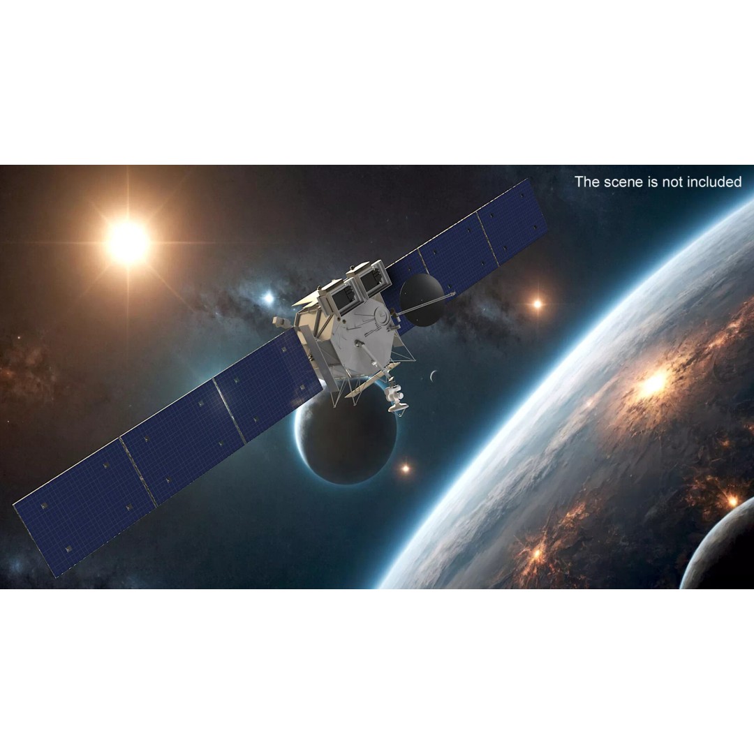 Space Satellite 3D Model – High Poly PBR Asset for Exploration - View 3