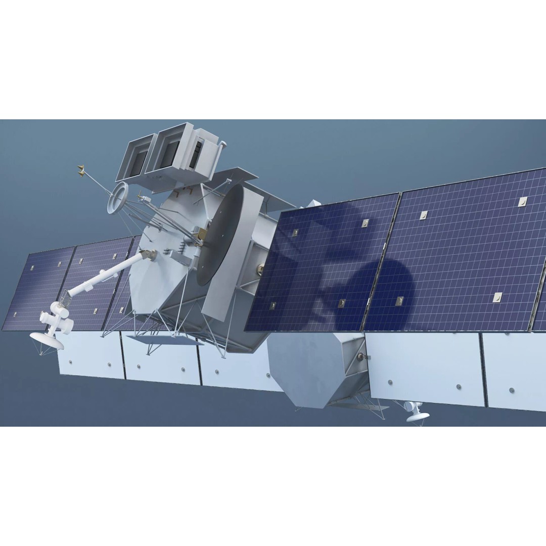 Space Satellite 3D Model – High Poly PBR Asset for Exploration - View 4