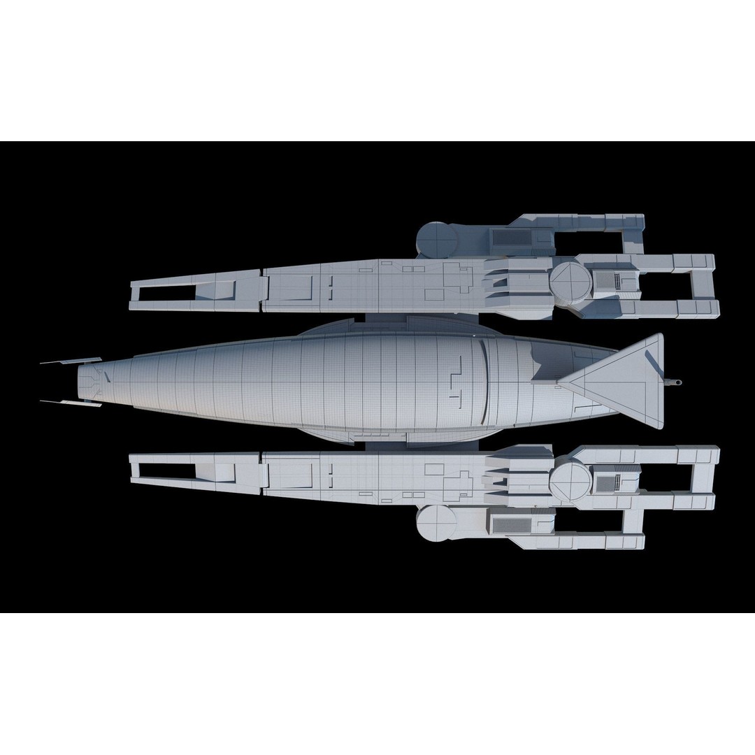 Normandy SR1 3D Model – High Poly Military Spacecraft, FBX, OBJ - View 15