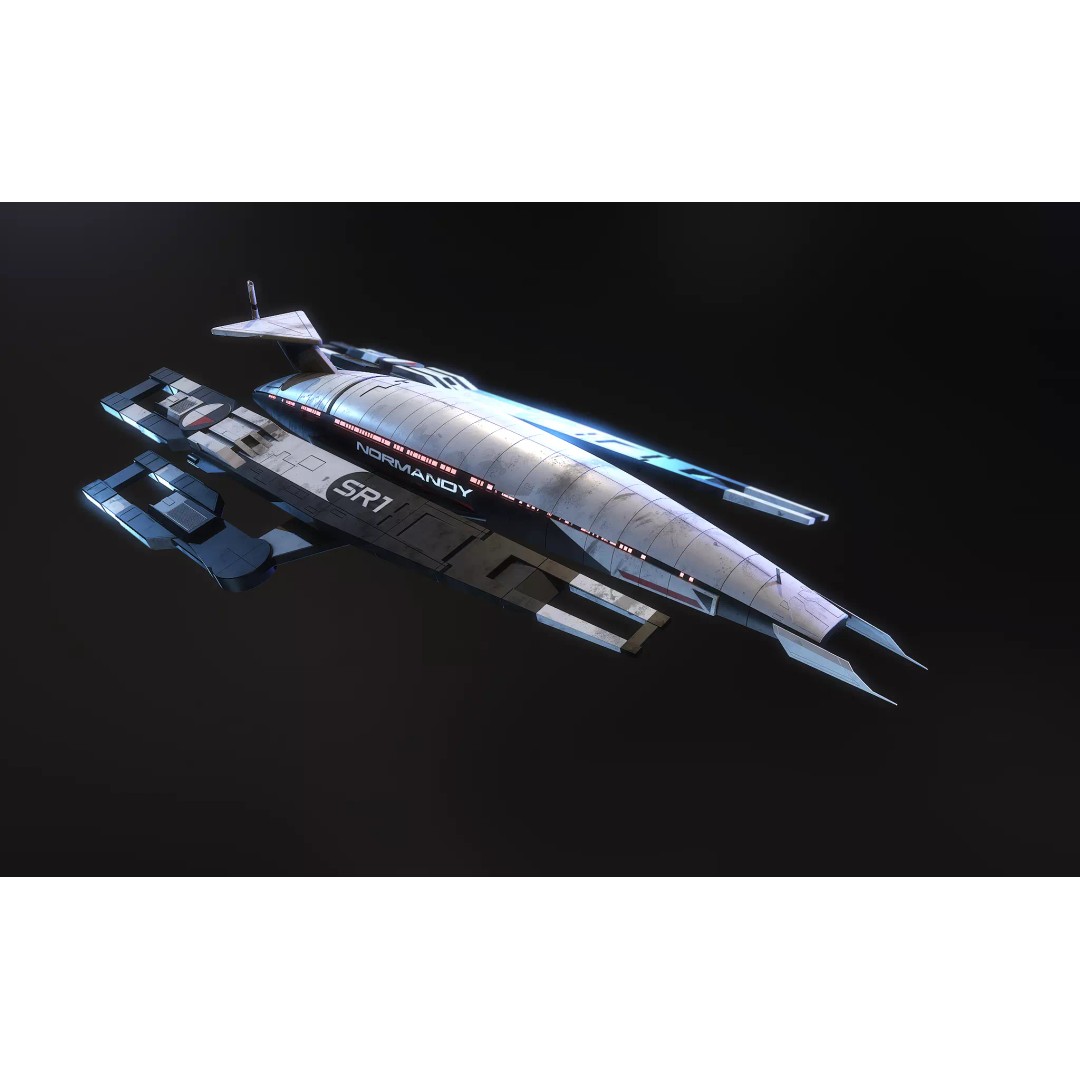 Normandy SR1 3D Model – High Poly Military Spacecraft, FBX, OBJ - View 2