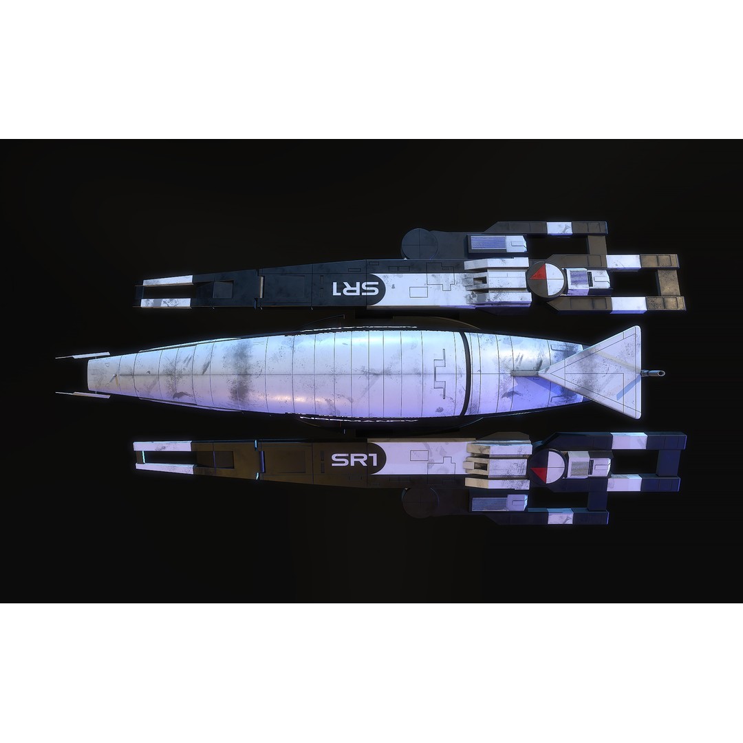 Normandy SR1 3D Model – High Poly Military Spacecraft, FBX, OBJ - View 4