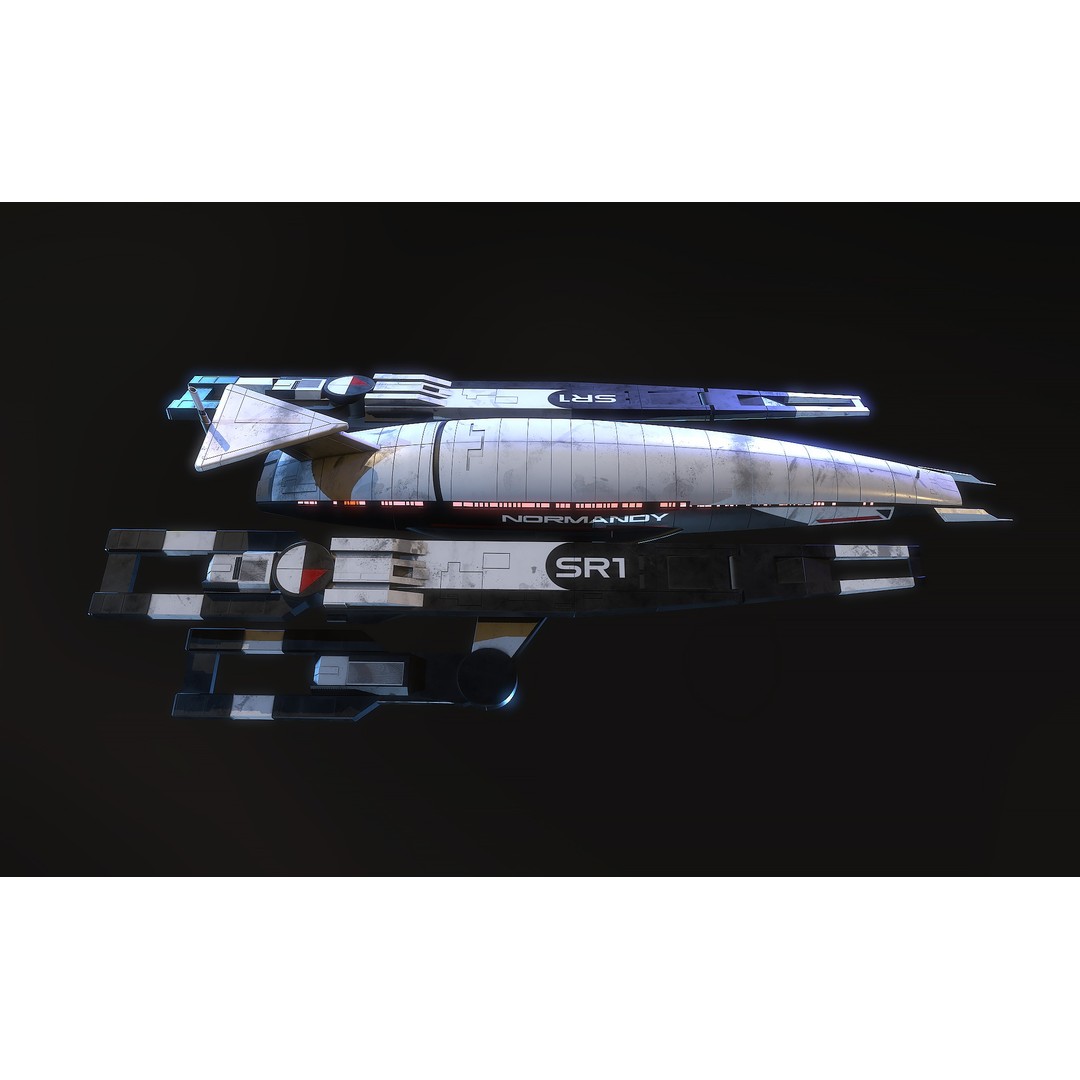 Normandy SR1 3D Model – High Poly Military Spacecraft, FBX, OBJ - View 7