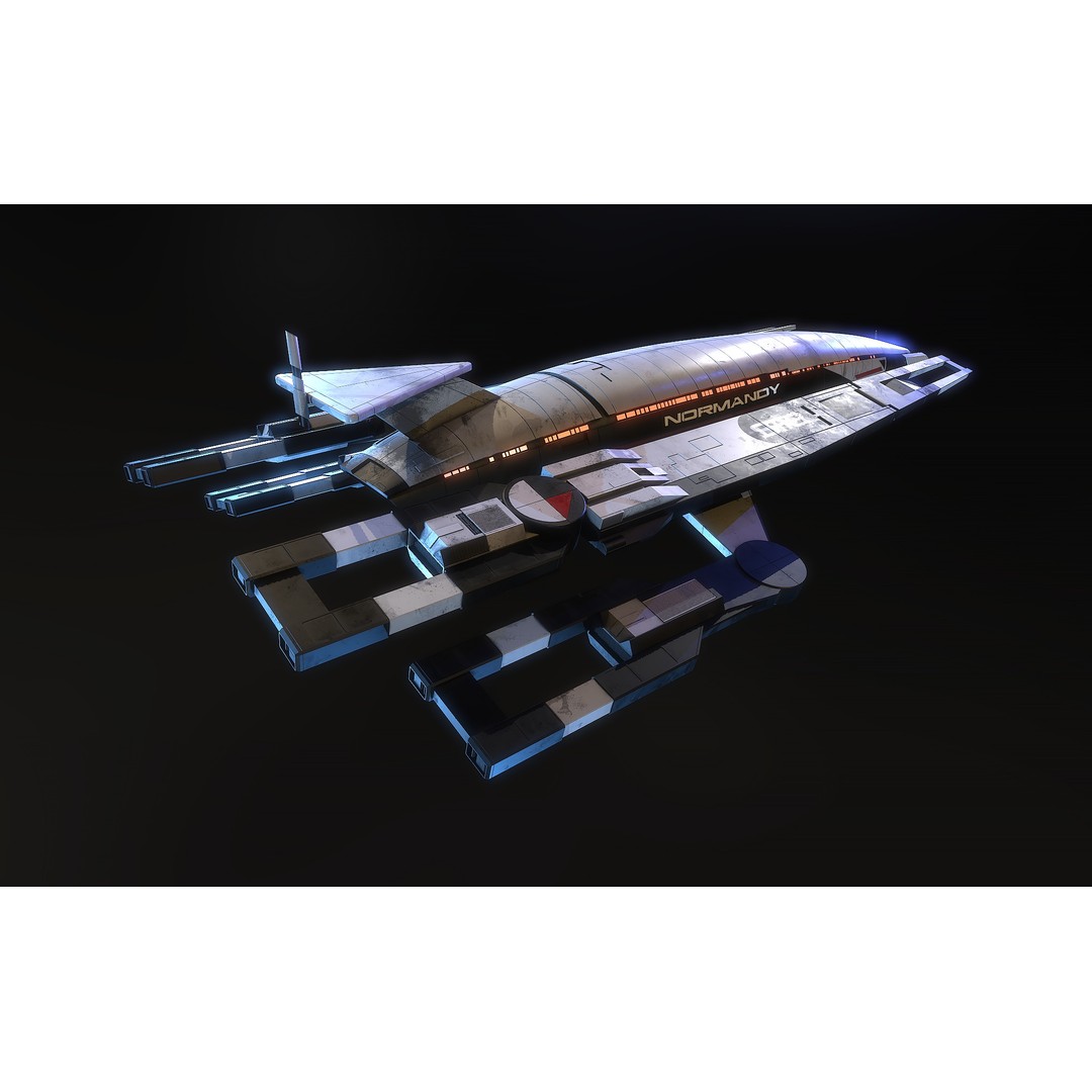 Normandy SR1 3D Model – High Poly Military Spacecraft, FBX, OBJ - View 8