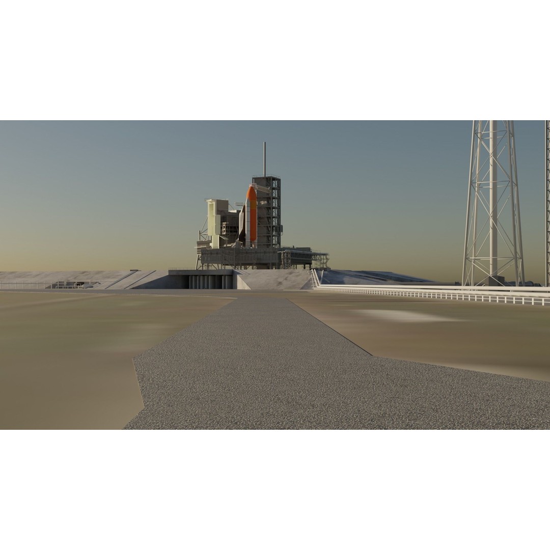 Kennedy Space Center Launch Complex 39-A 3D Model – Low Poly Game Asset, FBX - View 10
