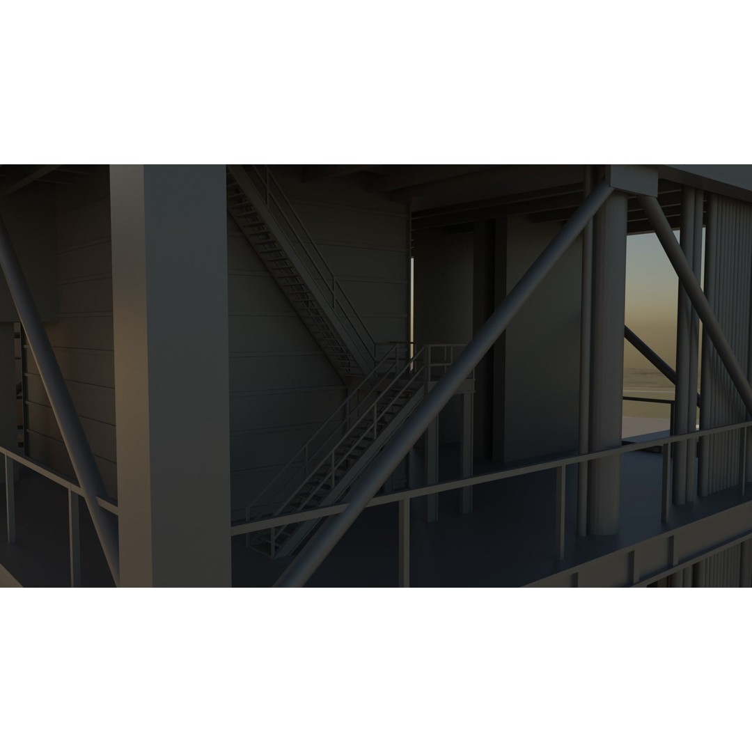 Kennedy Space Center Launch Complex 39-A 3D Model – Low Poly Game Asset, FBX - View 12