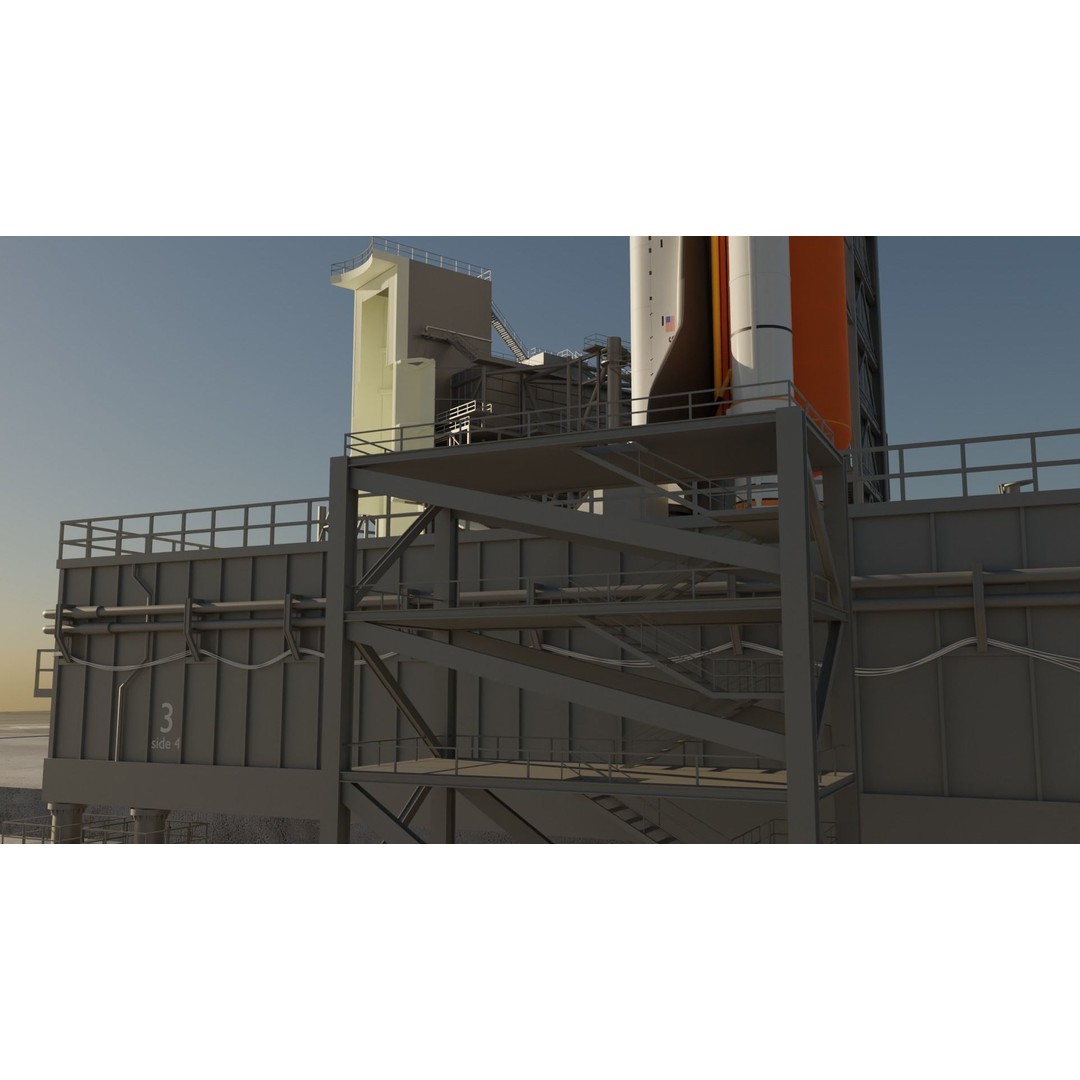 Kennedy Space Center Launch Complex 39-A 3D Model – Low Poly Game Asset, FBX - View 16