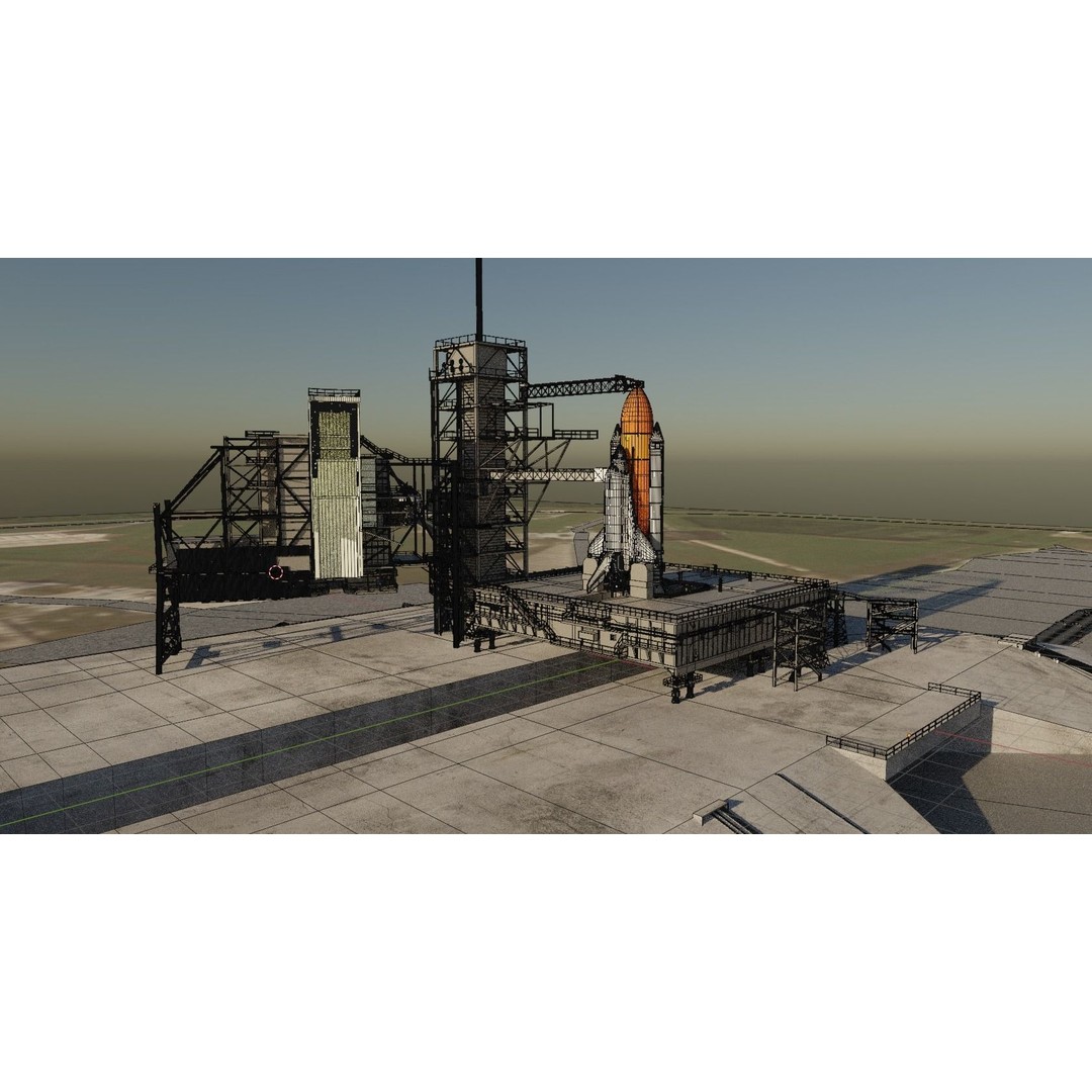 Kennedy Space Center Launch Complex 39-A 3D Model – Low Poly Game Asset, FBX - View 17