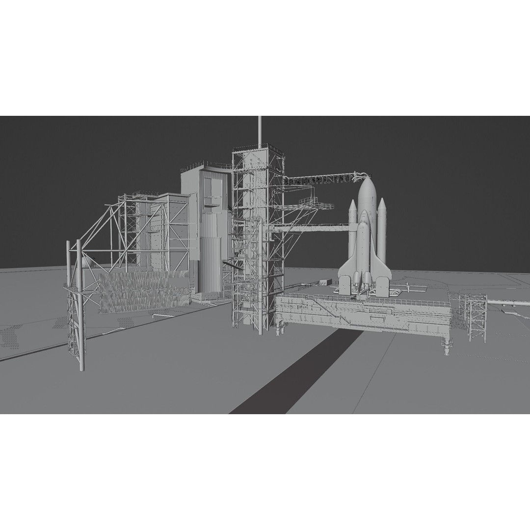 Kennedy Space Center Launch Complex 39-A 3D Model – Low Poly Game Asset, FBX - View 19