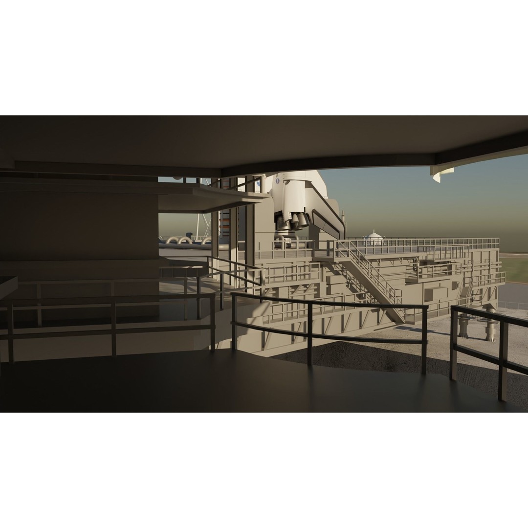 Kennedy Space Center Launch Complex 39-A 3D Model – Low Poly Game Asset, FBX - View 20