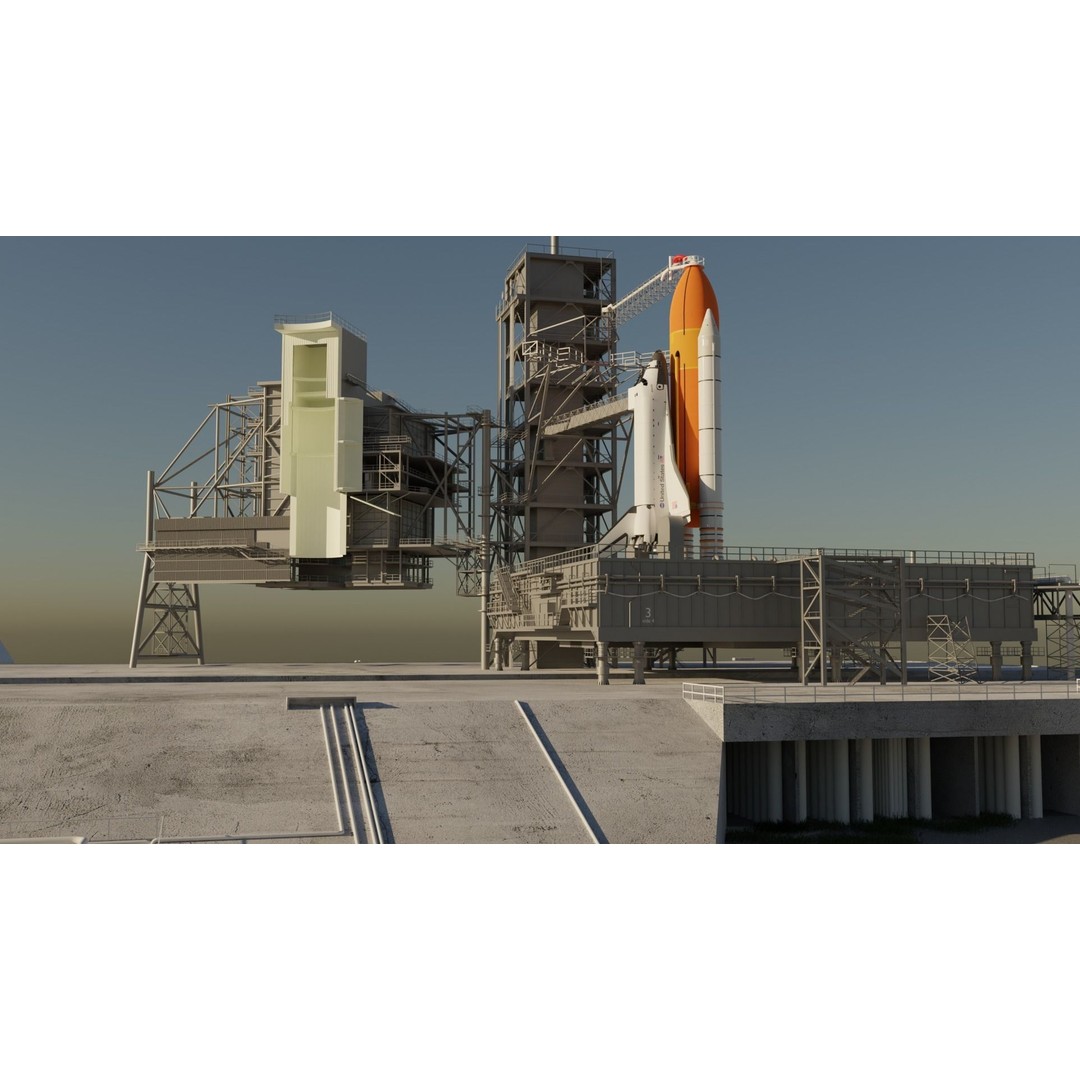 Kennedy Space Center Launch Complex 39-A 3D Model – Low Poly Game Asset, FBX - View 6