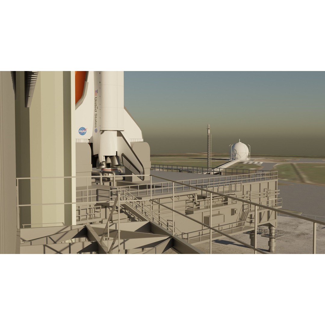 Kennedy Space Center Launch Complex 39-A 3D Model – Low Poly Game Asset, FBX - View 7
