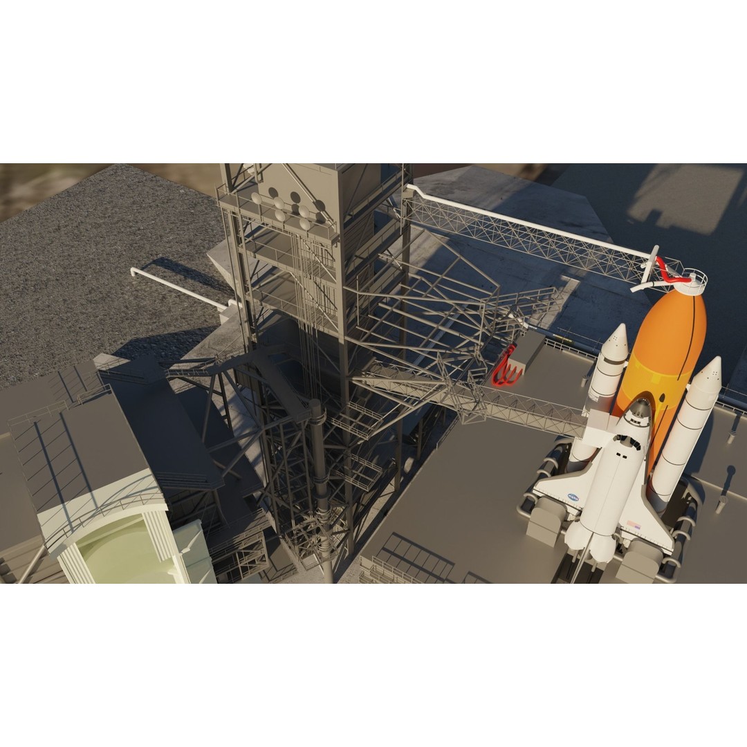 Kennedy Space Center Launch Complex 39-A 3D Model – Low Poly Game Asset, FBX - View 8
