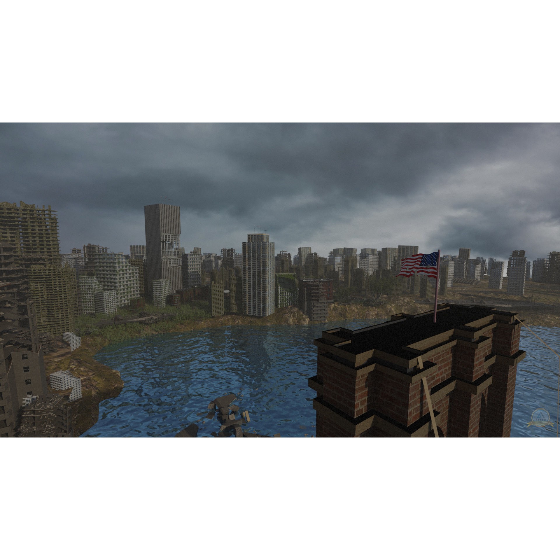 Post-apocalyptic Abandoned City - Extremely Detailed 3D Model - View 12