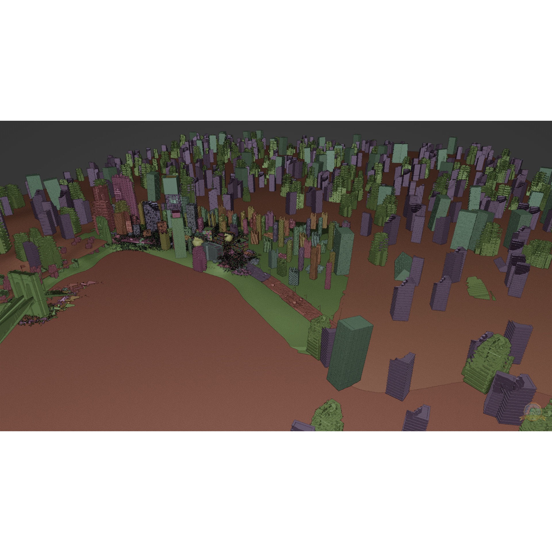 Post-apocalyptic Abandoned City - Extremely Detailed 3D Model - View 15