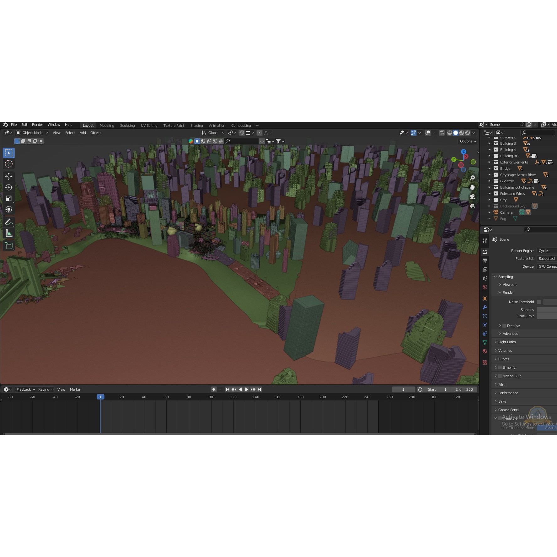 Post-apocalyptic Abandoned City - Extremely Detailed 3D Model - View 20