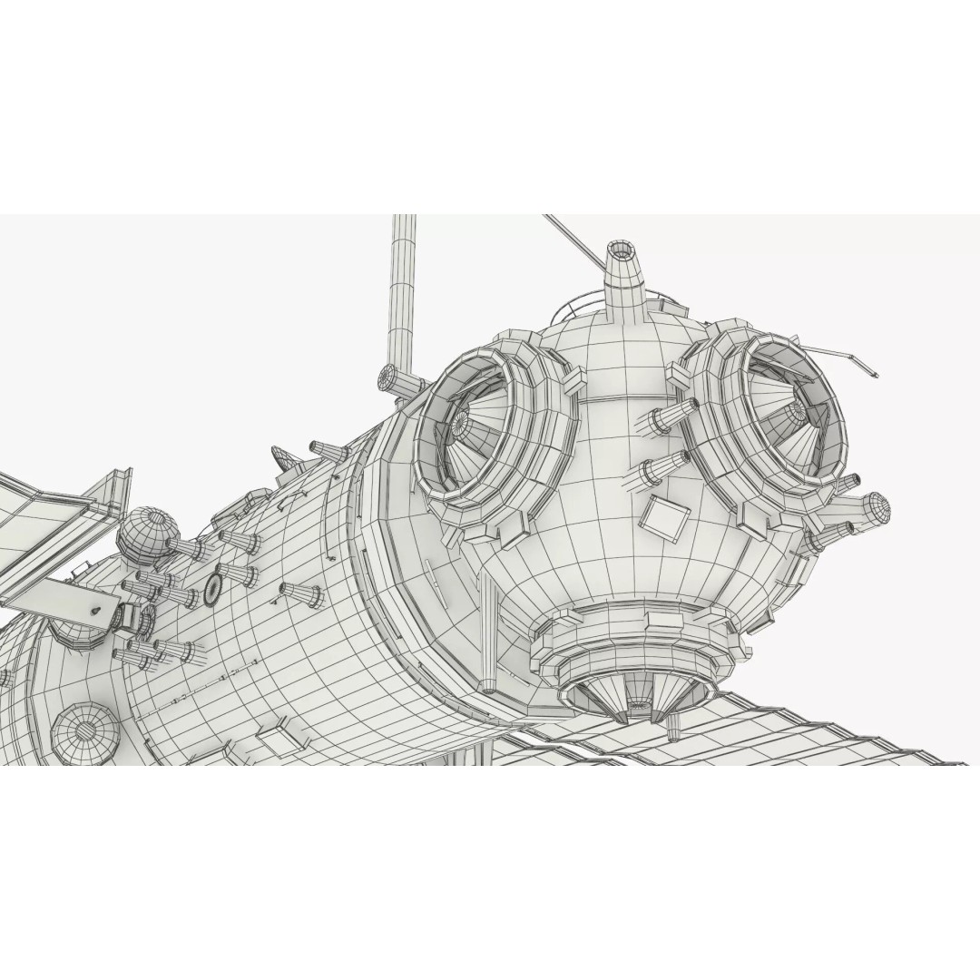 Tiangong Tianhe Main Module 3D Model – Rigged Space Station Component for Cinema 4D - View 15