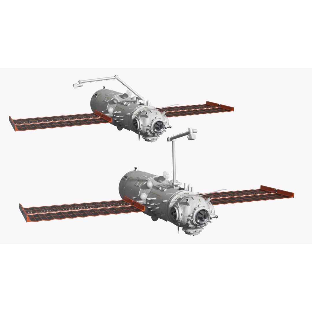 Tiangong Tianhe Main Module 3D Model – Rigged Space Station Component for Cinema 4D - View 5
