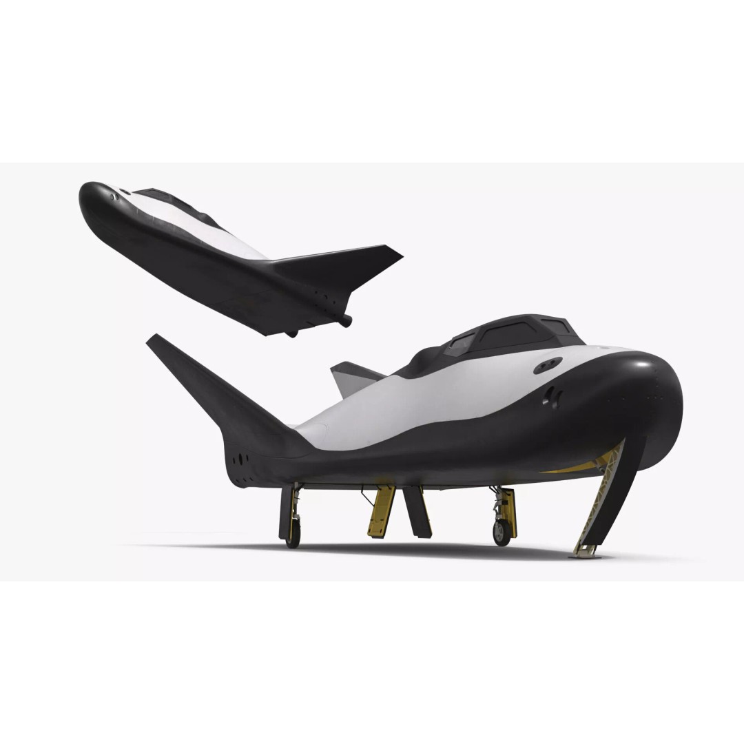 Compact Orbital Shuttle 3D Model – Futuristic Spacecraft, FBX - View 11