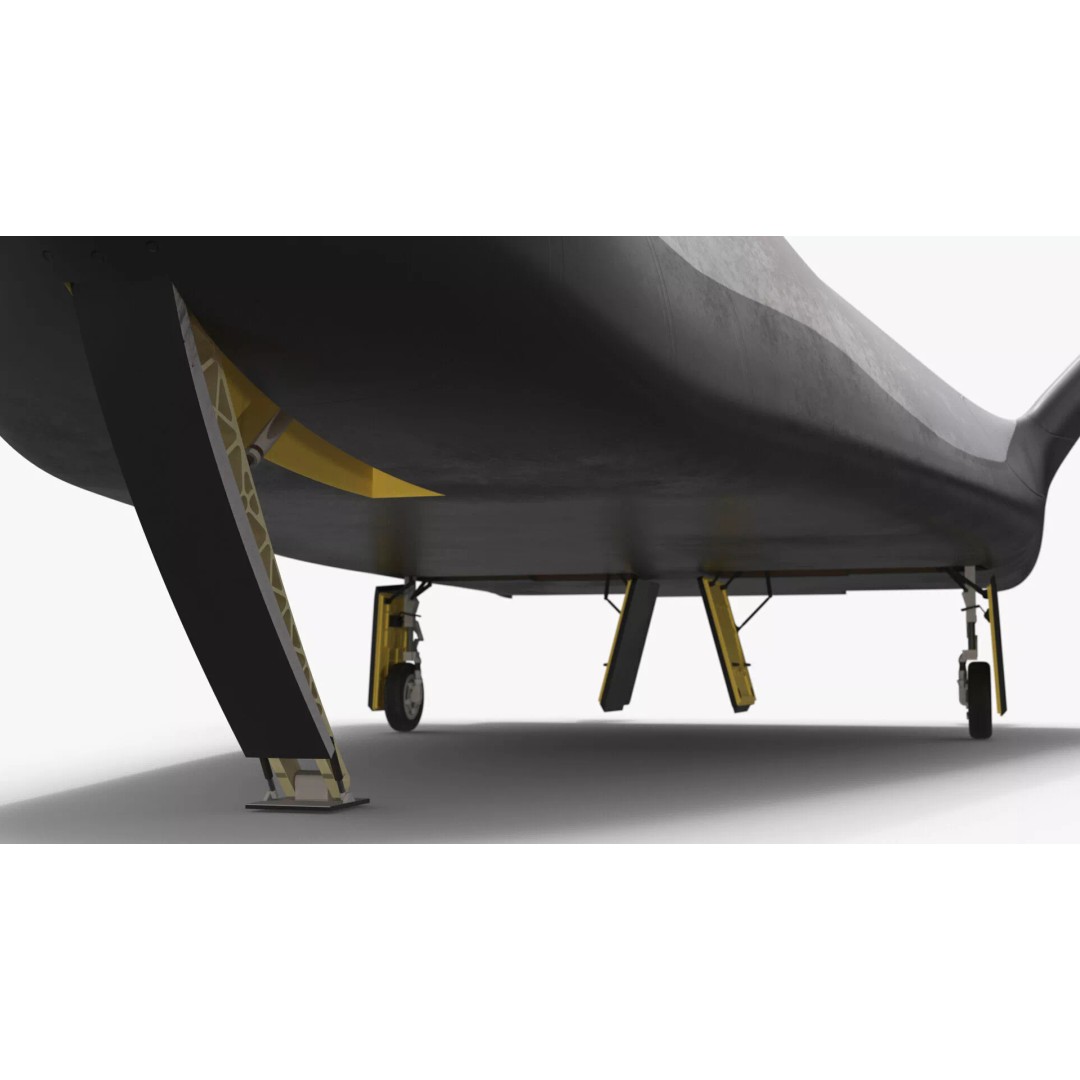 Compact Orbital Shuttle 3D Model – Futuristic Spacecraft, FBX - View 9