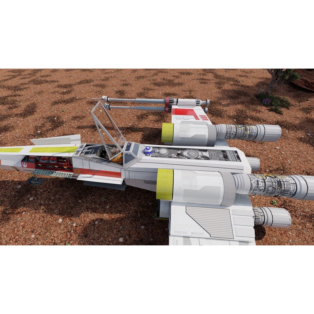 X-Wing 3D Model – Highly Detailed Sci-Fi Starship, FBX & OBJ - View 15