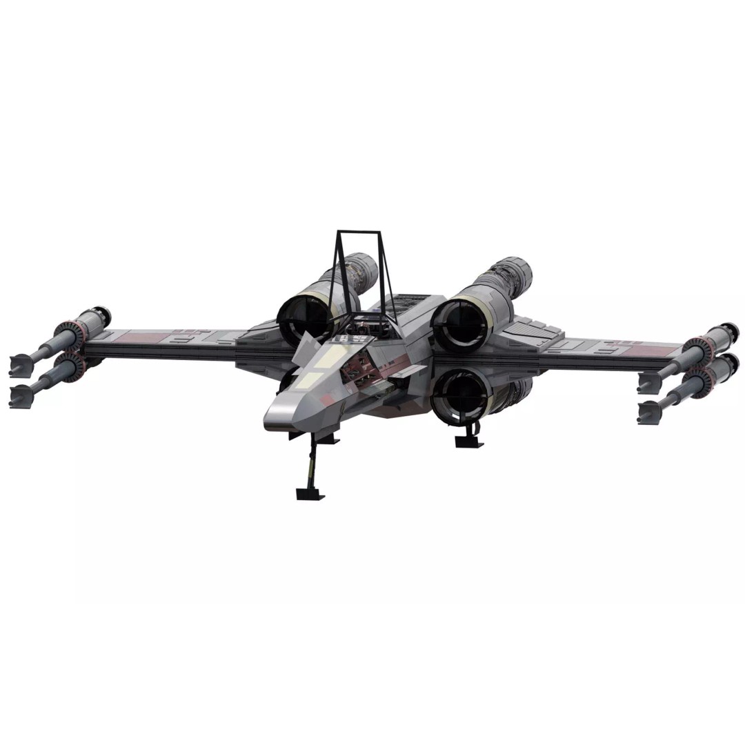 X-Wing 3D Model – Highly Detailed Sci-Fi Starship, FBX & OBJ - View 2