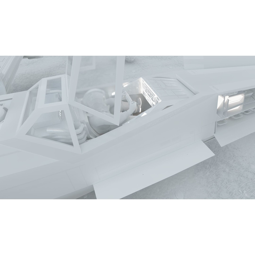 X-Wing 3D Model – Highly Detailed Sci-Fi Starship, FBX & OBJ - View 26