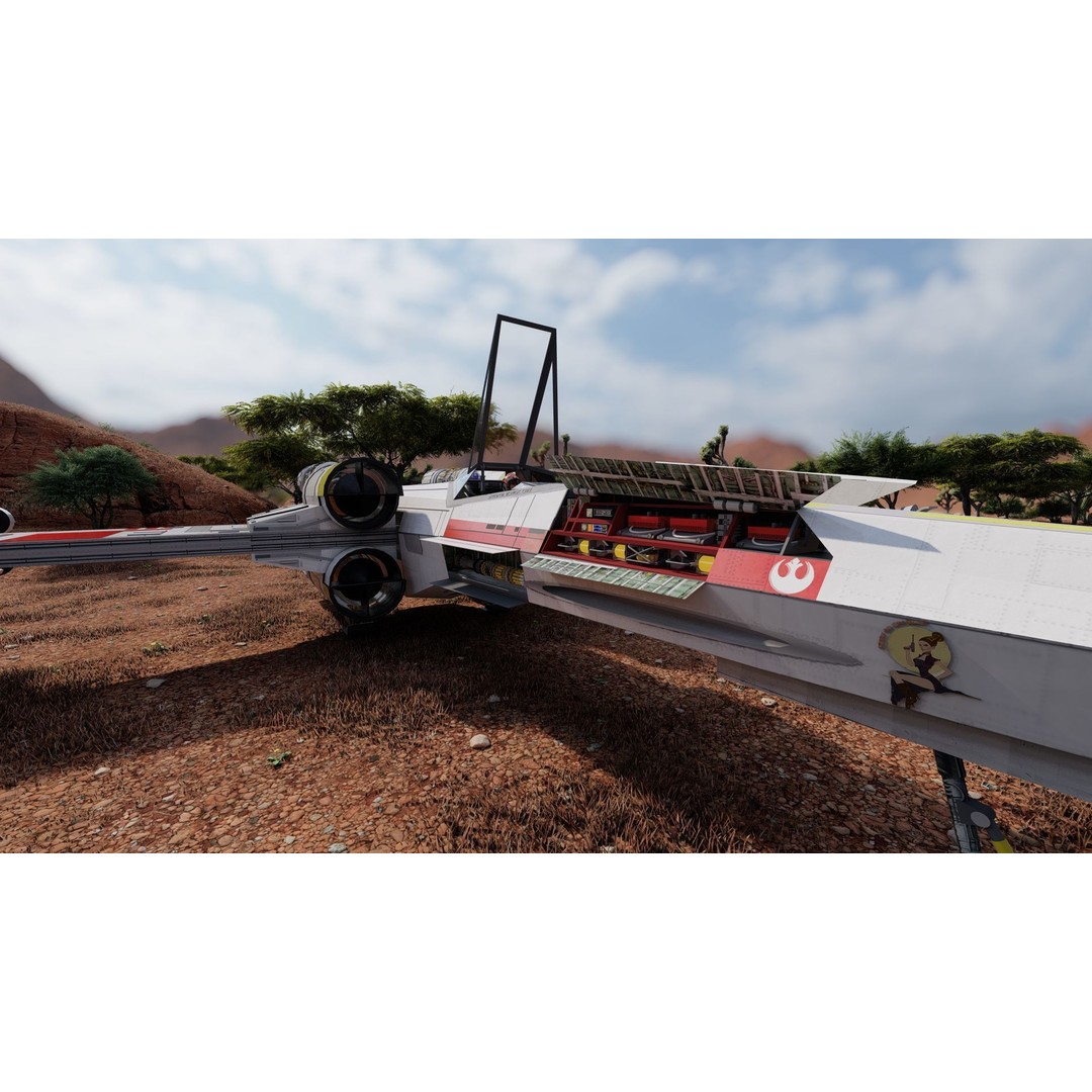 X-Wing 3D Model – Highly Detailed Sci-Fi Starship, FBX & OBJ - View 5