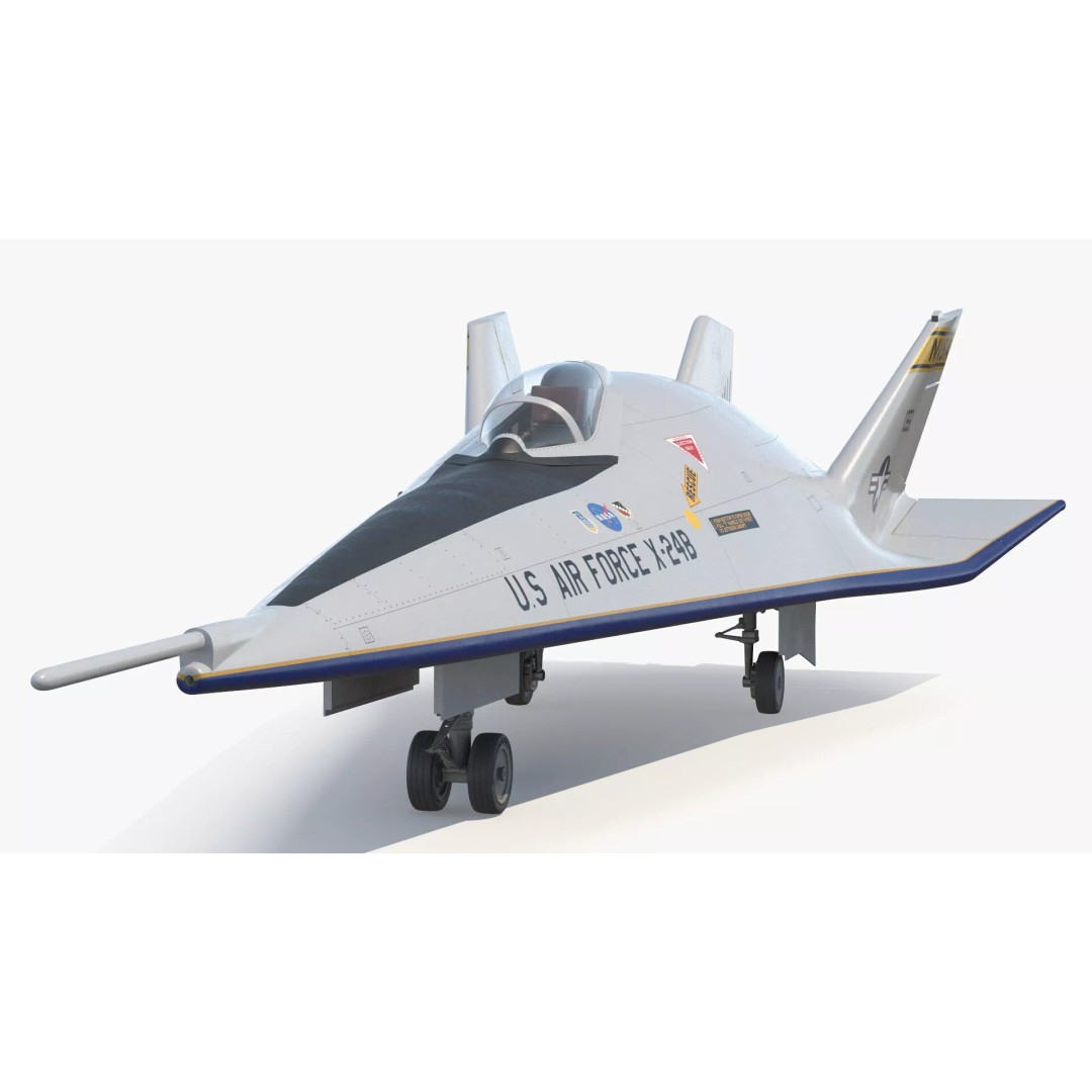 Martin Marietta X-24B 3D Model – Simplified Design, PBR Textures, FBX - View 2
