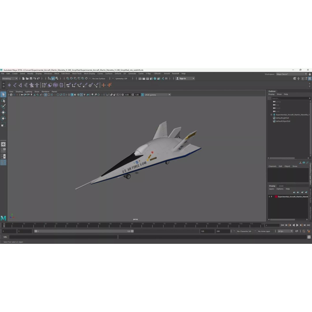 Martin Marietta X-24B 3D Model – Simplified Design, PBR Textures, FBX - View 21
