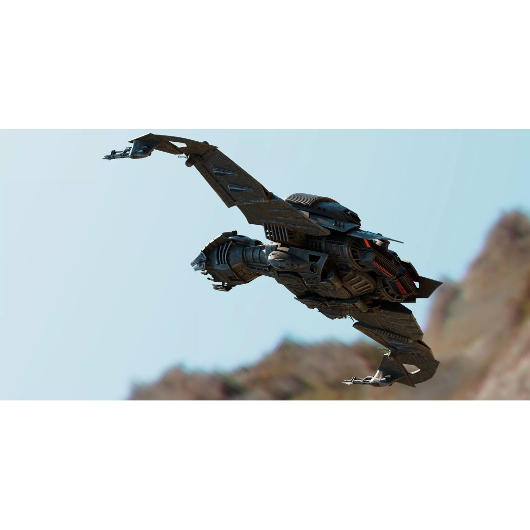 Bird of Prey Starship 3D Model – Original Concept Design, Game-Ready FBX - View 6