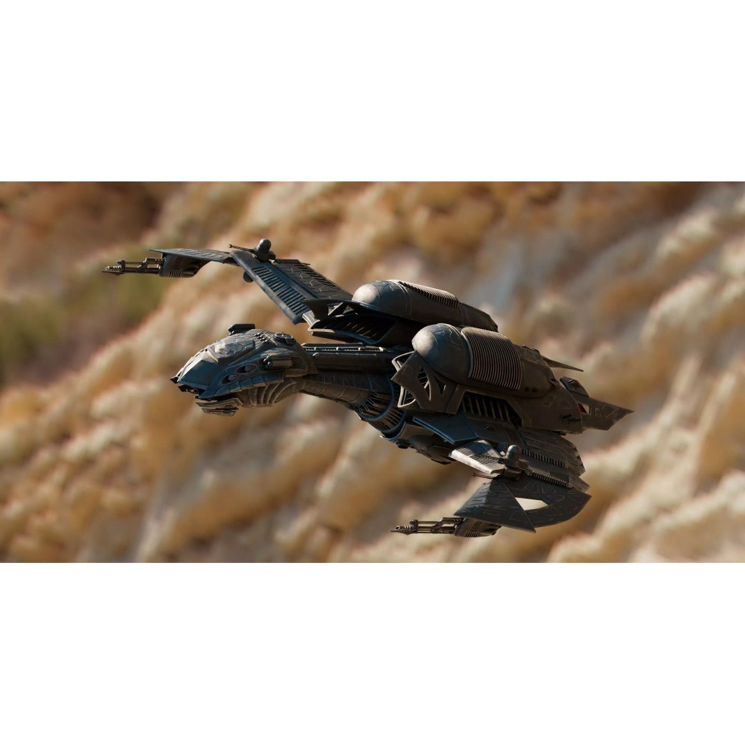 Bird of Prey Starship 3D Model – Original Concept Design, Game-Ready FBX - View 7