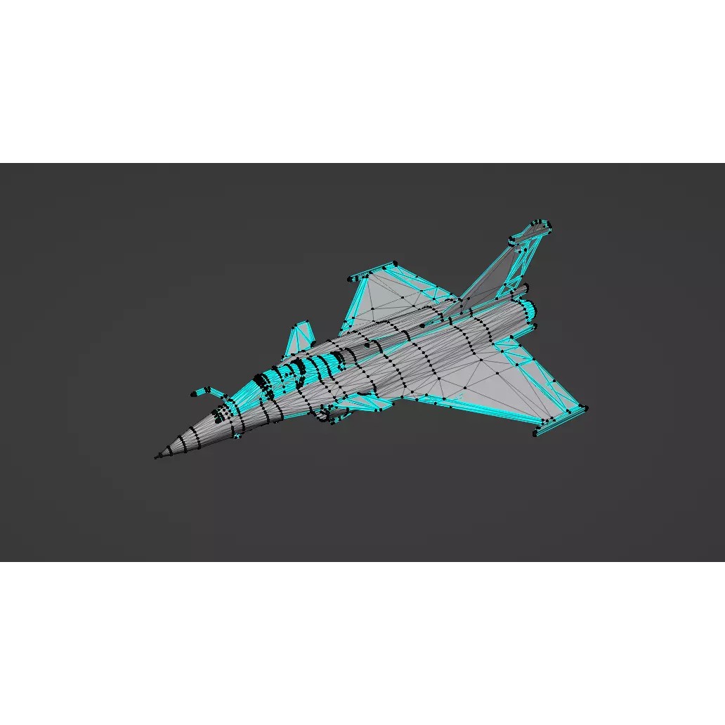 Fighter Jet 3D Model – Low Poly Game Ready Aircraft, FBX, PBR