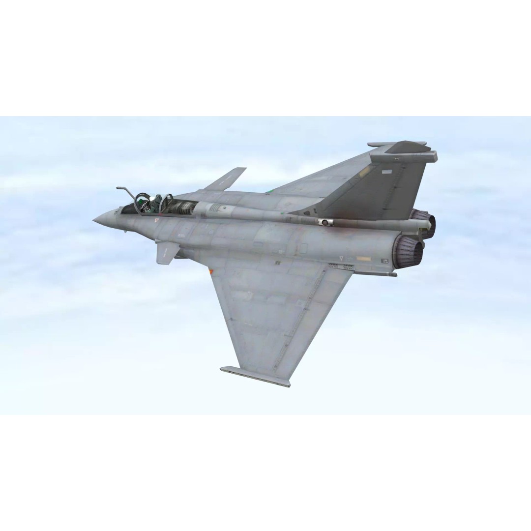 Fighter Jet 3D Model – Low Poly Game Ready Aircraft, FBX, PBR - View 10