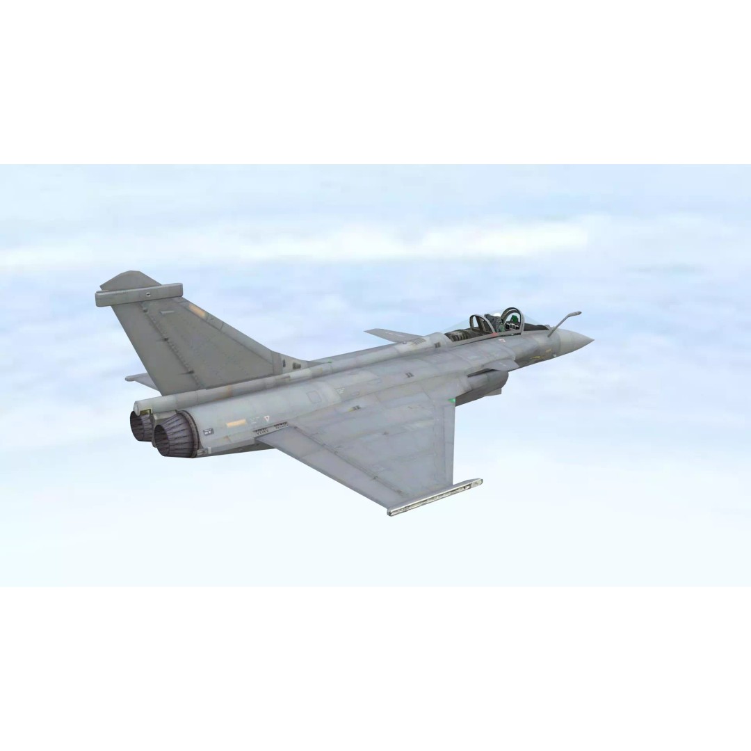 Fighter Jet 3D Model – Low Poly Game Ready Aircraft, FBX, PBR - View 11