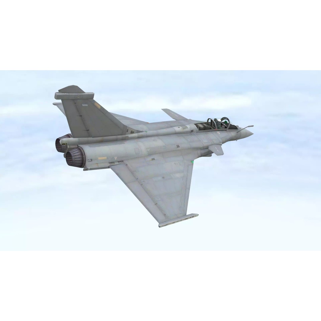 Fighter Jet 3D Model – Low Poly Game Ready Aircraft, FBX, PBR - View 12