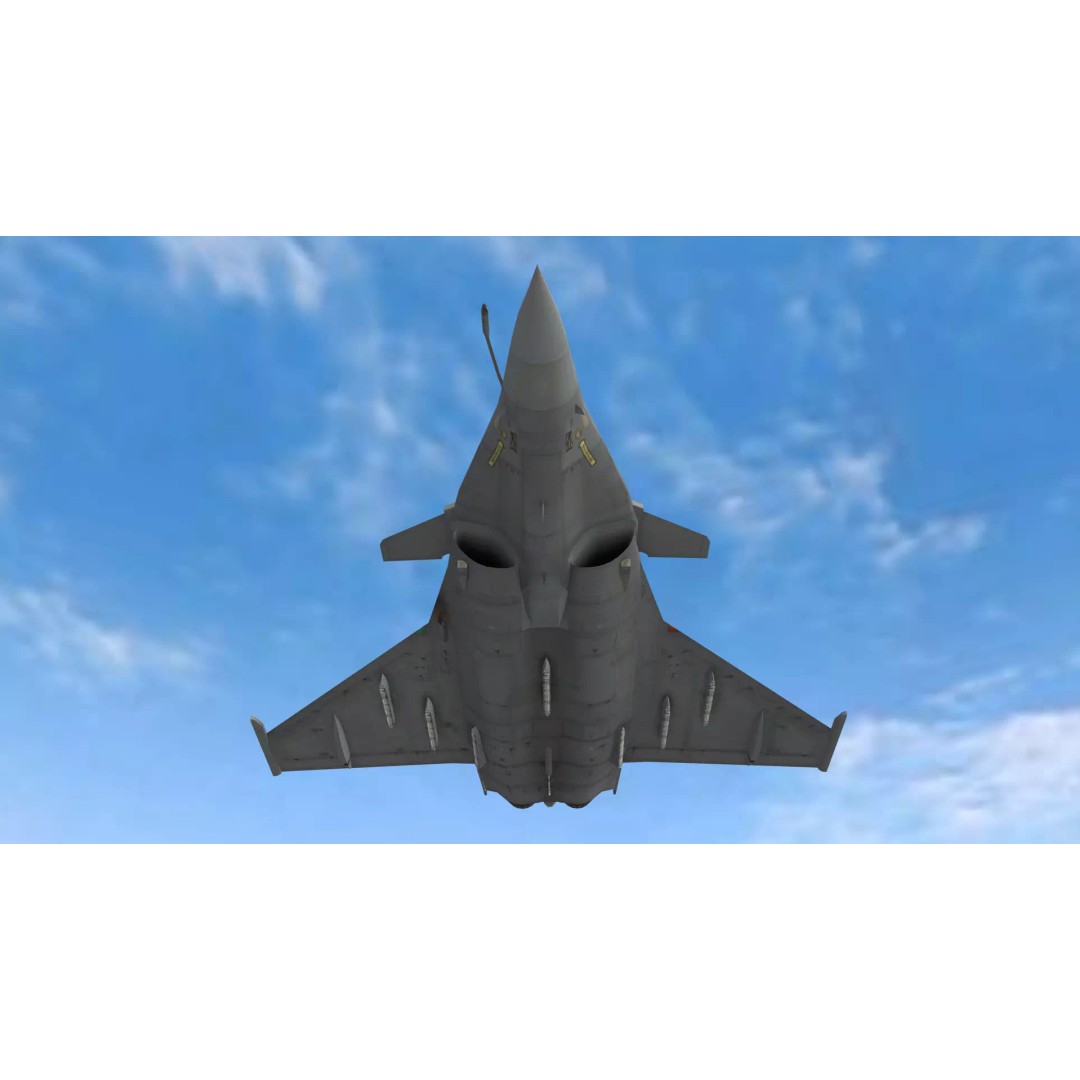 Fighter Jet 3D Model – Low Poly Game Ready Aircraft, FBX, PBR - View 13