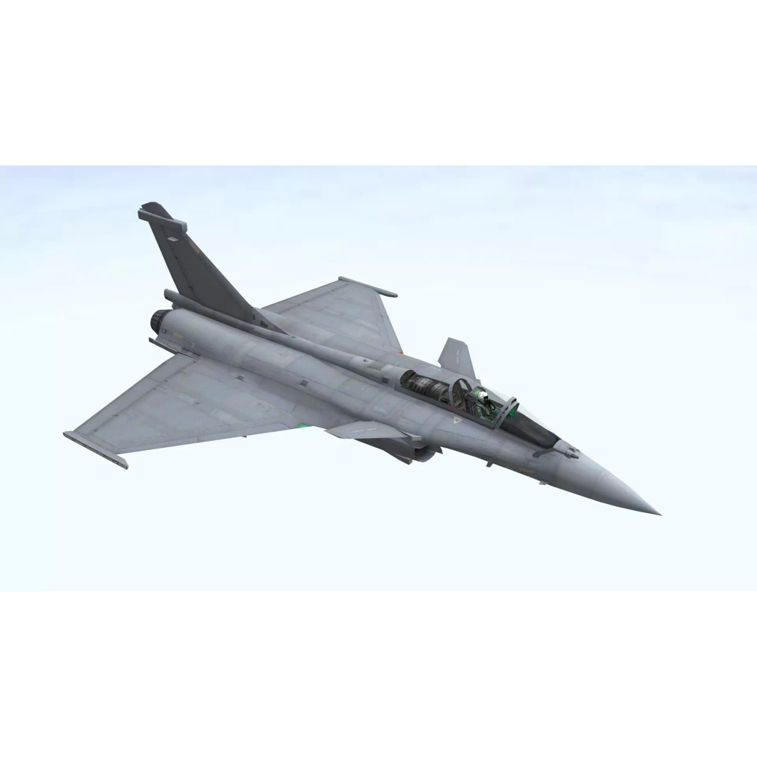 Fighter Jet 3D Model – Low Poly Game Ready Aircraft, FBX, PBR - View 4