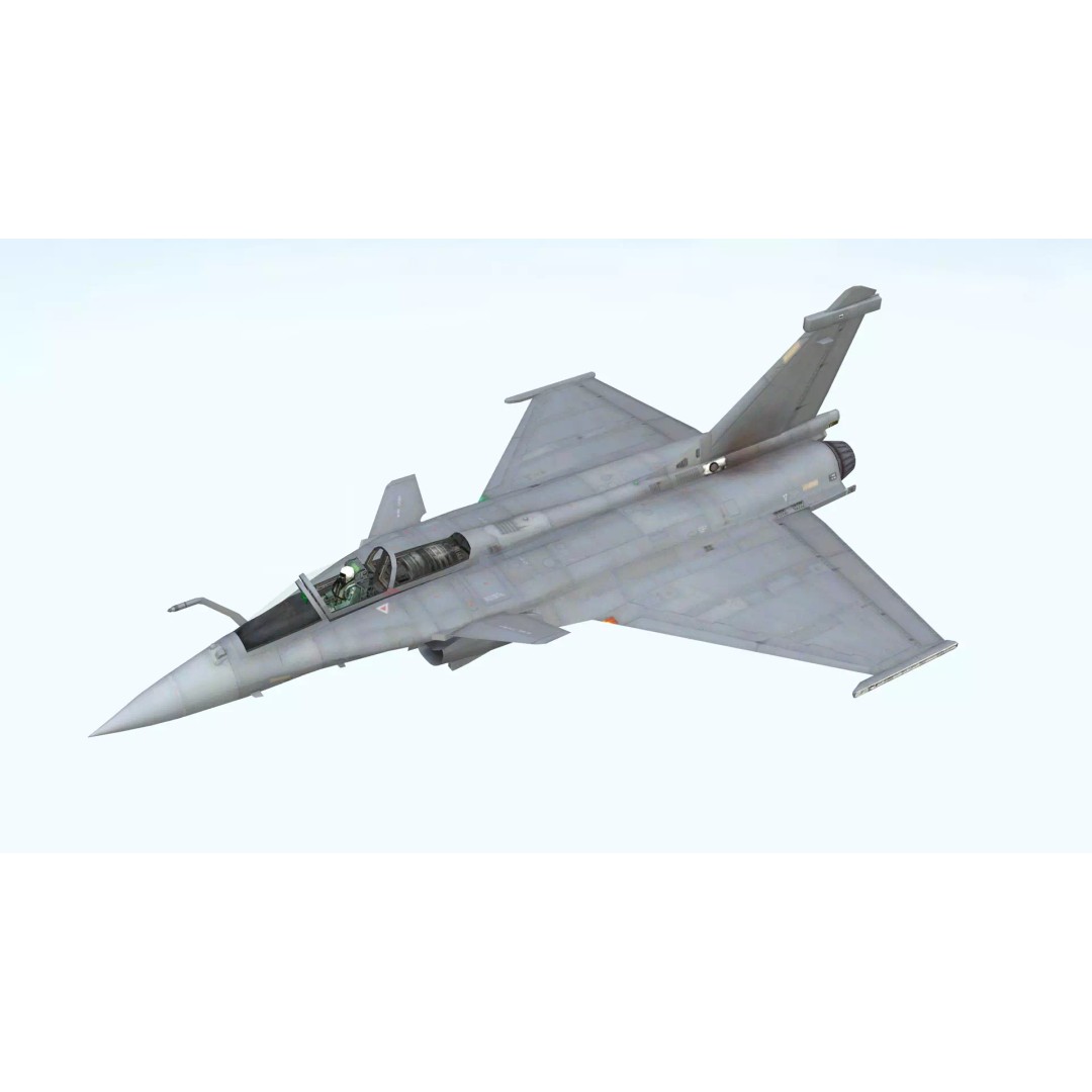 Fighter Jet 3D Model – Low Poly Game Ready Aircraft, FBX, PBR - View 5